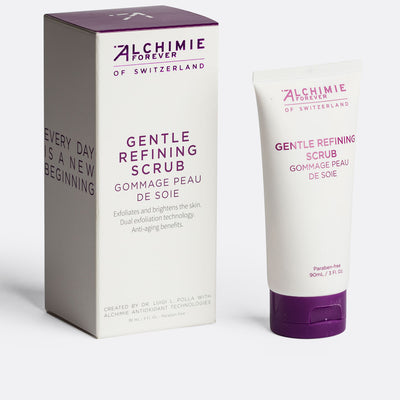 Gentle refining scrub with packaging