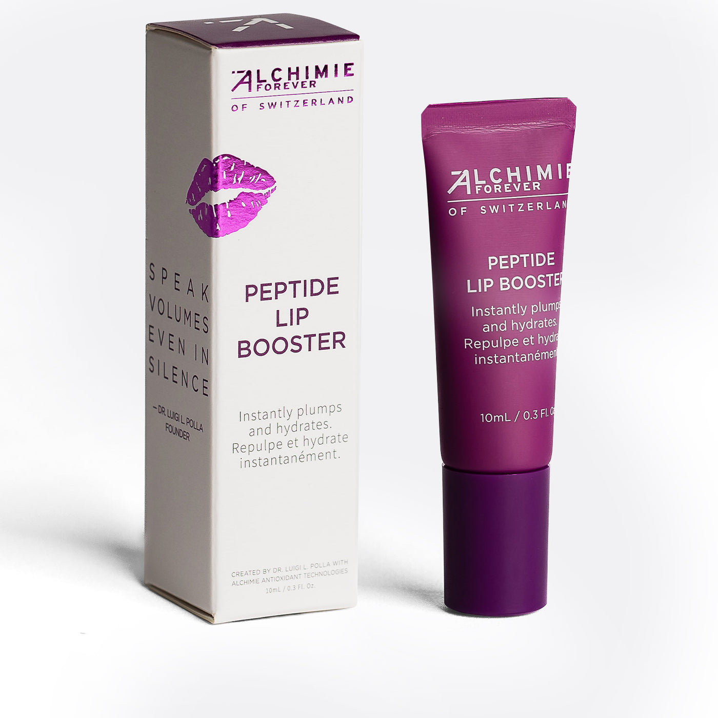 Alchimie Forever Peptide Lip Booster tube with box