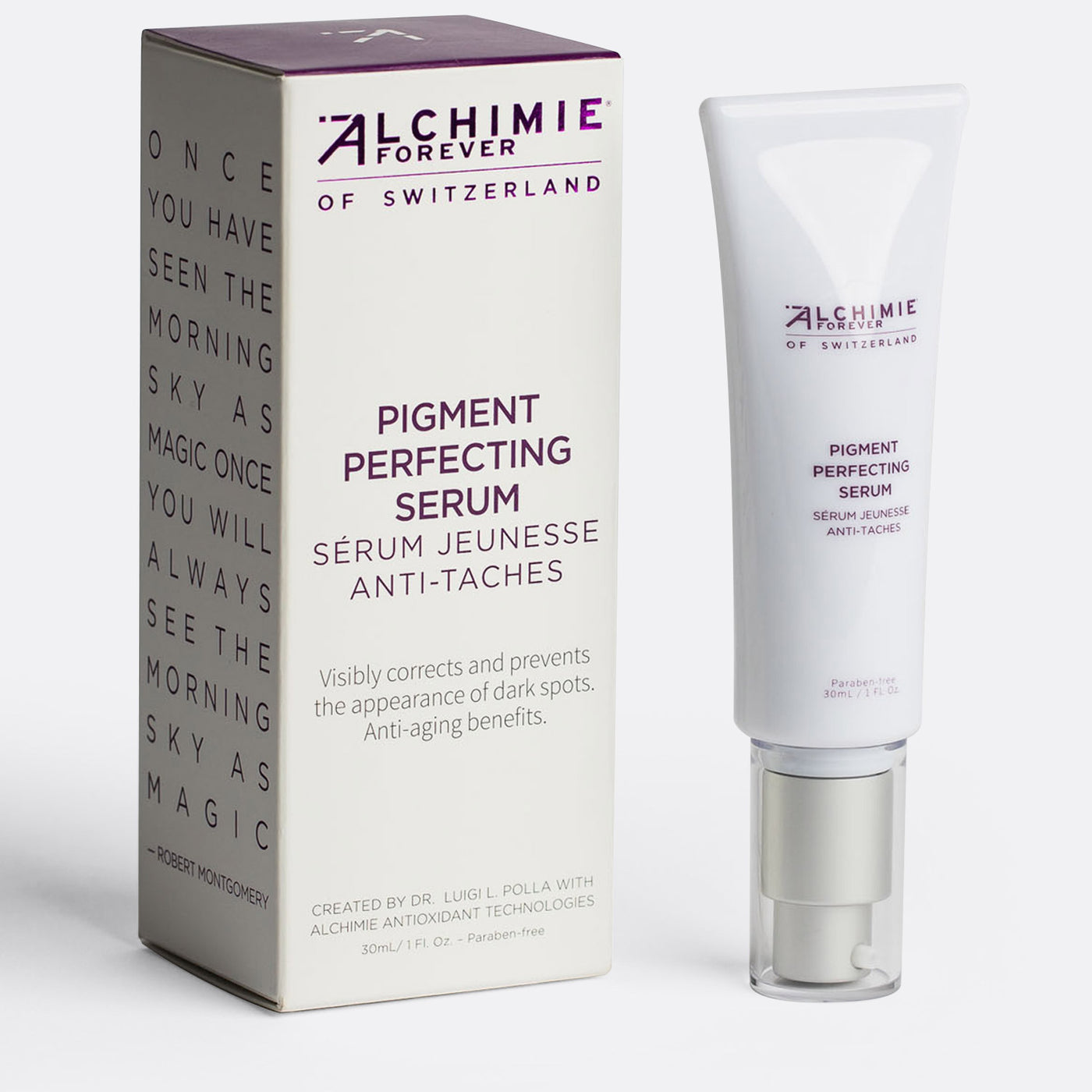 Alchimie Forever Pigment Perfecting Serum with packaging