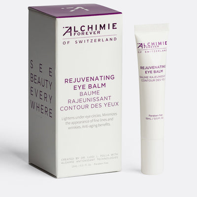 Rejuvenating eye balm with packaging